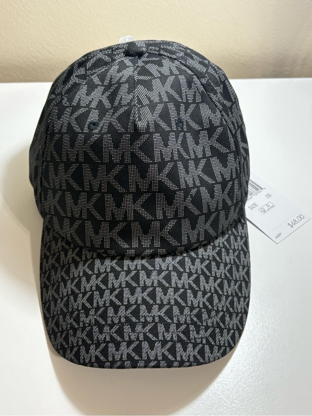 Michael Kors Black & Gray MK Monogram Baseball Hat - Picture 2 of 4